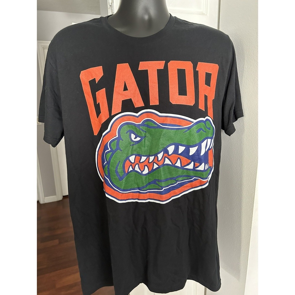 Florida Gators Shirt Large Black Casual Spell Out Logo University Mens L